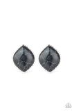 Paparazzi Accessories Marble Marvel - Black Earrings