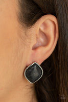 Paparazzi Accessories Marble Marvel - Black Earrings