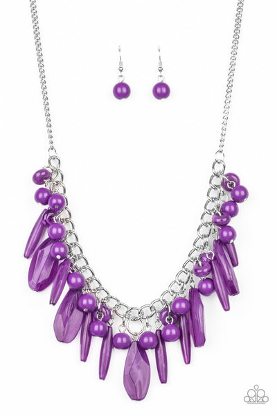 Paparazzi Accessories Miami Martinis  Purple Necklace Set
