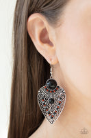 Paparazzi Accessories Tribal Territory - Black Earrings