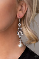 Paparazzi Accessories Elegantly Extravagant White Earrings