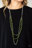Paparazzi Accessories New York City Chic Green Necklace Set