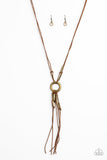Paparazzi Accessories Tasseled Trinket Brass Necklace