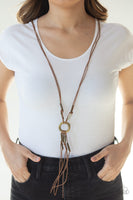 Paparazzi Accessories Tasseled Trinket Brass Necklace