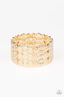 Paparazzi Accessories Tectonic Texture - Gold Bracelet