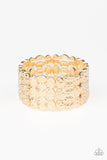 Paparazzi Accessories Tectonic Texture - Gold Bracelet