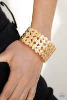 Paparazzi Accessories Tectonic Texture - Gold Bracelet