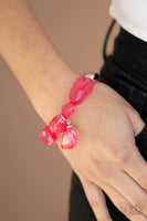 Paparazzi Accessories Gemstone Glamour Pink Acrylic Bracelet
