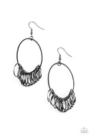 Paparazzi Accessories Halo Effect - Black Earrings