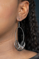 Paparazzi Accessories Halo Effect - Black Earrings