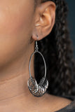 Paparazzi Accessories Halo Effect - Black Earrings