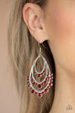 Paparazzi Accessories Break Out In TIERS - Red Earrings
