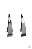 Paparazzi Accessories Underestimated Edge - Black Earring - December Life of the Party