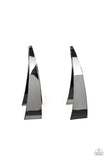 Paparazzi Accessories Underestimated Edge - Black Earring - December Life of the Party