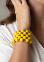 Paparazzi Accessories Tiki Tropicana - Yellow Bracelet