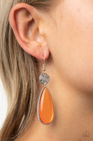 Paparazzi Accessories Jaw-Dropping Drama - Orange Earring