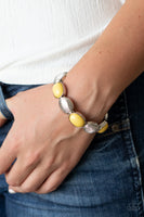 Paparazzi Accessories Decadently Dewy - Yellow Bracelet