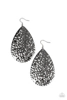Paparazzi Accessories Metallic Mirrors - Black Earring