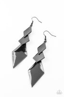 Paparazzi Accessories Danger Ahead - Black Earring