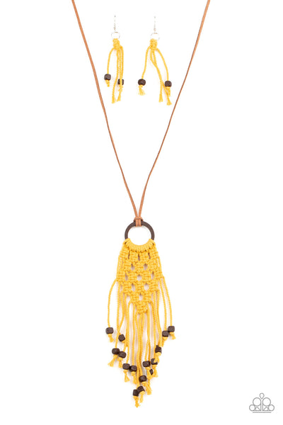 Paparazzi Accessories It's Beyond MACRAME! - Yellow Necklace