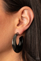 Paparazzi Accessories Chic CRESCENTO - Black Earring