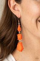 Paparazzi Accessories Geo Getaway - Orange Earrings