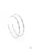 Paparazzi Accessories Totally Throttled - Silver Hoop Earring