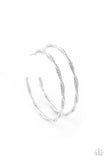 Paparazzi Accessories Totally Throttled - Silver Hoop Earring