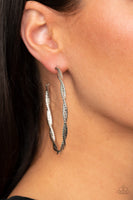 Paparazzi Accessories Totally Throttled - Silver Hoop Earring