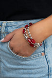 Paparazzi Accessories Sorry to Burst Your BAUBLE - Red Bracelet