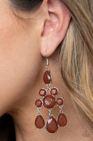 Paparazzi Accessories Afterglow Glamour - Brown Earrings