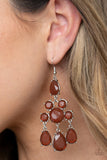 Paparazzi Accessories Afterglow Glamour - Brown Earrings