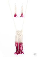 Paparazzi Accessories Surfin The Net - Pink Necklace Set