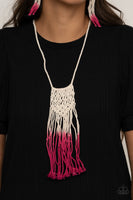 Paparazzi Accessories Surfin The Net - Pink Necklace Set