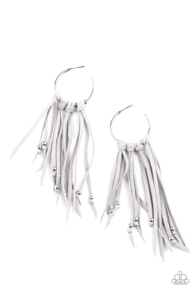 Paparazzi Accessories No Place Like HOMESPUN - Silver Earring