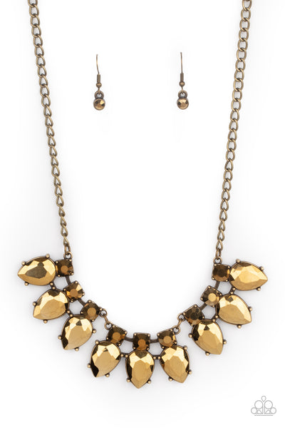 Paparazzi Accessories Extra Enticing - Brass Necklace
