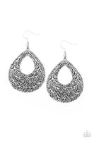 Paparazzi Accessories Flirtatiously Flourishing - Silver Earring