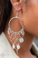 Paparazzi Accessories All CHIME High - Silver Earring