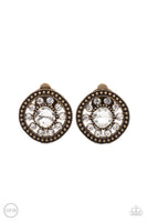 Paparazzi Accessories Dazzling Definition - Brass Clip On Earring