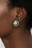 Paparazzi Accessories Dazzling Definition - Brass Clip On Earring