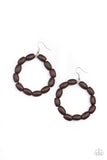 Paparazzi Accessories Living The WOOD Life - Brown Earring