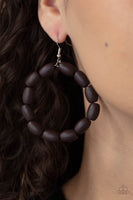 Paparazzi Accessories Living The WOOD Life - Brown Earring
