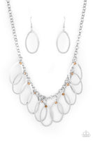 Paparazzi Accessories Double OVAL-time - Brown Necklace