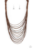 Paparazzi Accessories Nice CORD-ination - Brown Necklace