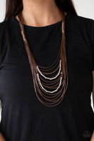 Paparazzi Accessories Nice CORD-ination - Brown Necklace