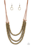 Paparazzi Accessories RING to Reason - Brass Necklace Set
