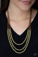 Paparazzi Accessories RING to Reason - Brass Necklace Set