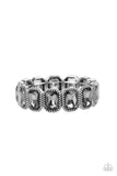 Paparazzi Accessories Studded Smolder - Silver Bracelet