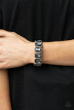 Paparazzi Accessories Studded Smolder - Silver Bracelet