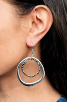 Paparazzi Accessories Spinning With Sass - Silver Earring
